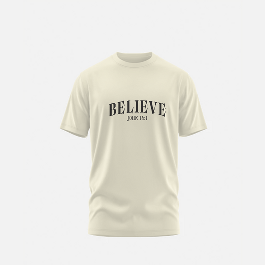 1. Genesis - BELIEVE: John 14:1- Unisex Short Sleeve T Shirts