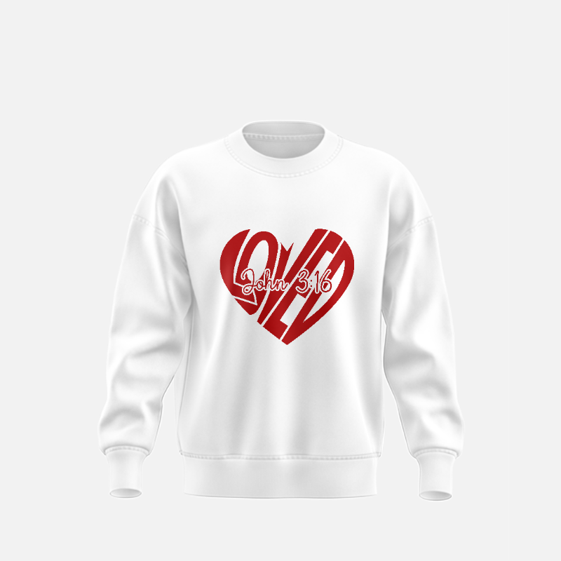 4. Numbers - LOVED: John 3:16 - Unisex Sweater